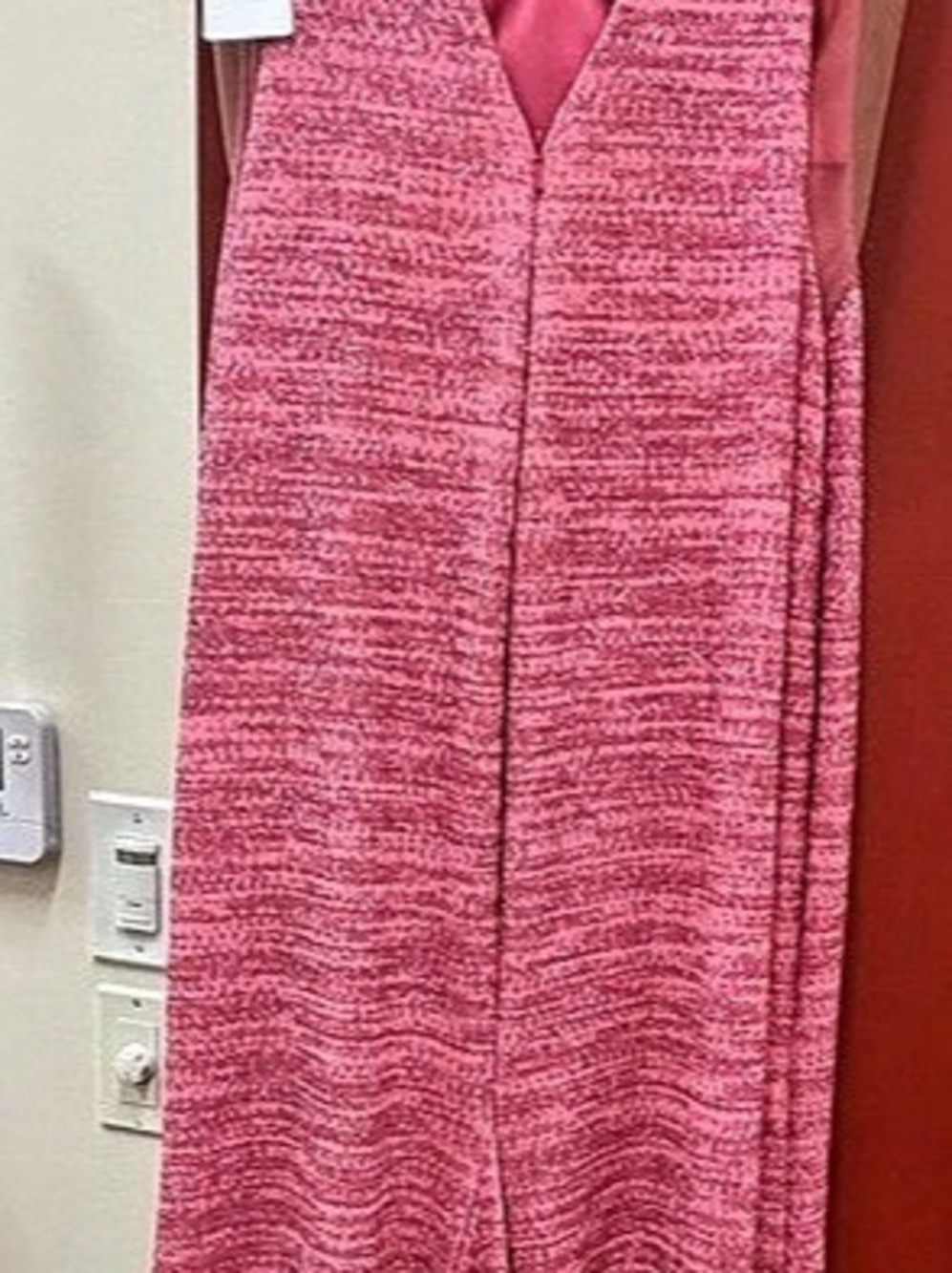 Jovani V Neck Fitted Prom Dress with High Slit Sequin Maxi Dress in Pink Size 6